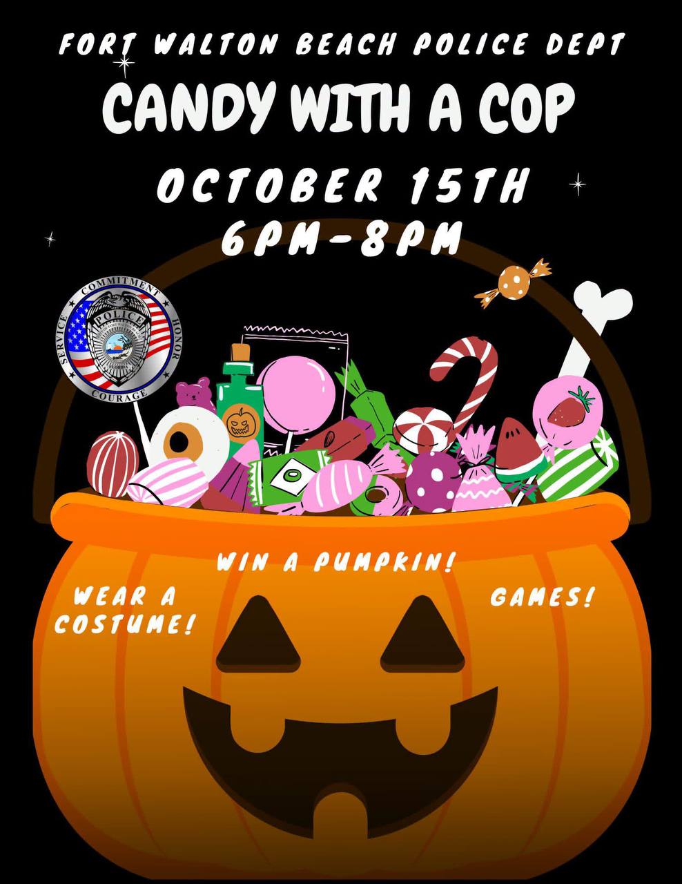 Candy with a Cop October 15 event flyer
